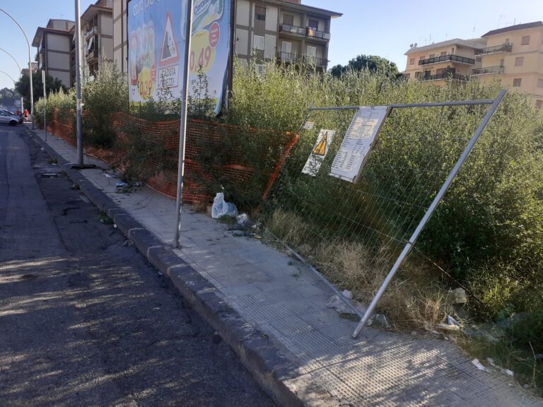 Lavori fermi Orto Botanico Viale Messina Reggio Calabria