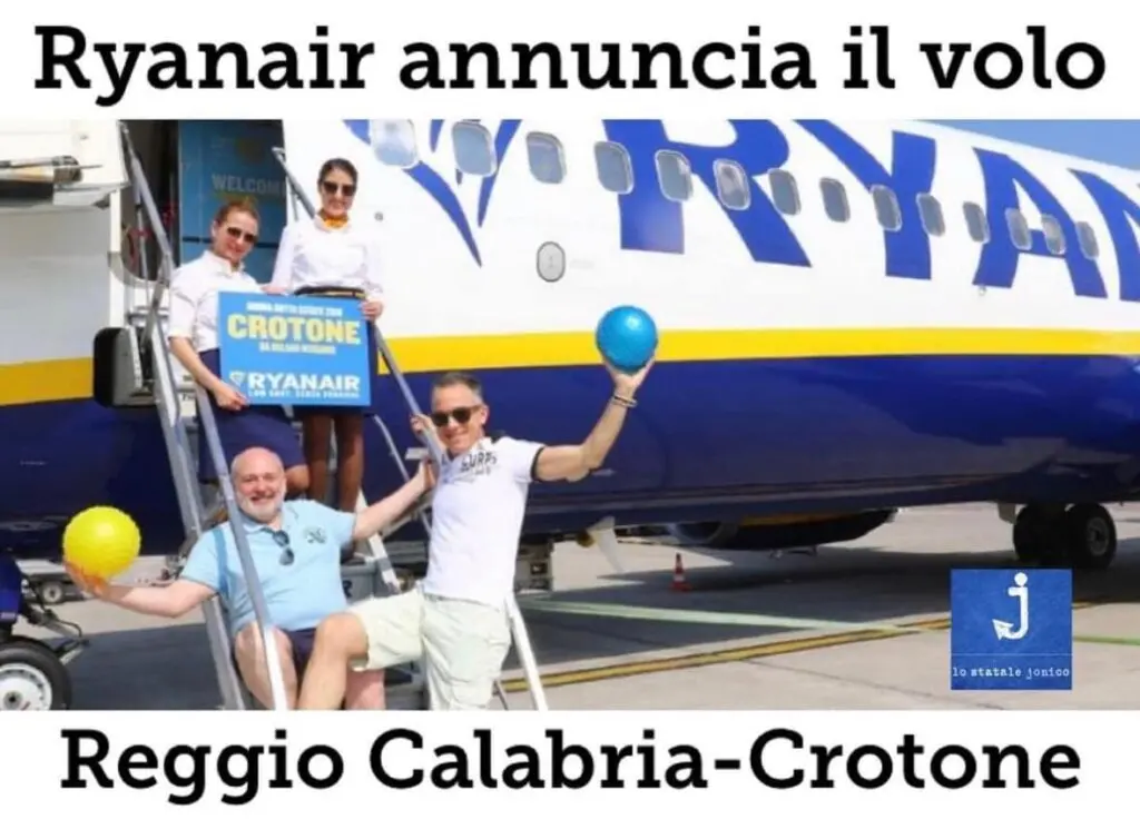 Ryanair a Reggio Calabria, social scatenati: i meme più divertenti