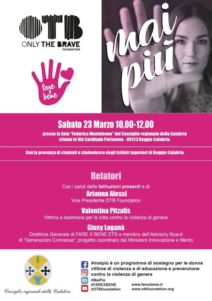 Locandina evento Valentina Pitzalis a Reggio Calabria