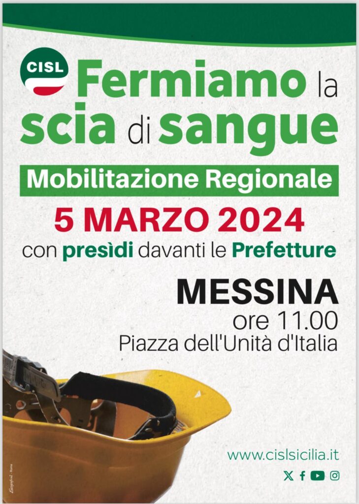 Locandina mobilitazione a Messina