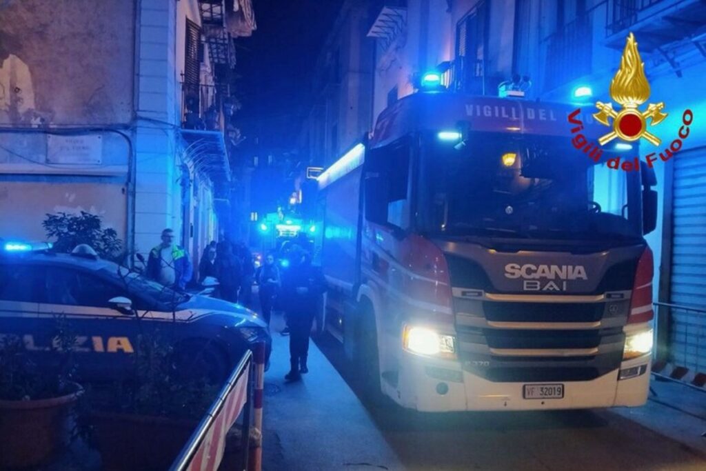 vigili del fuoco polizia notte