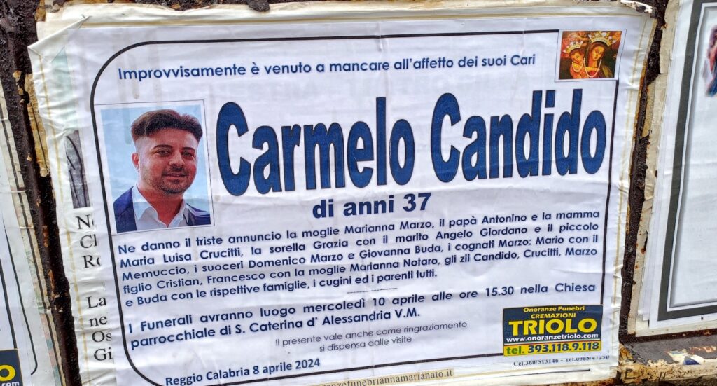 funerale Carmelo Candido