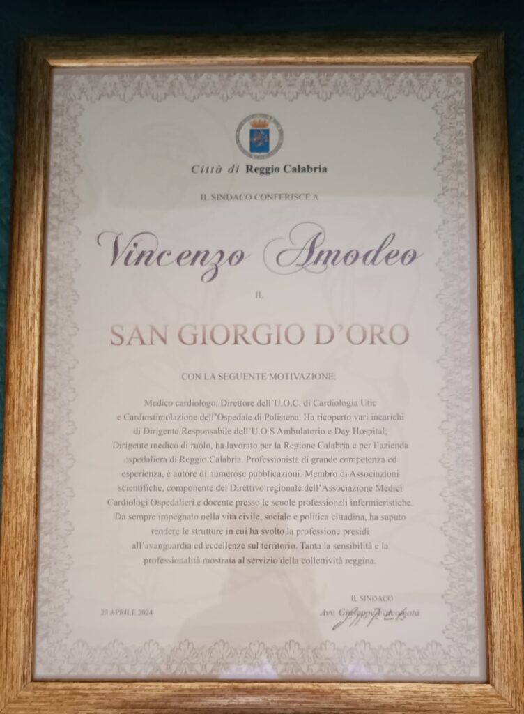 premiazione vincenzo amodeo