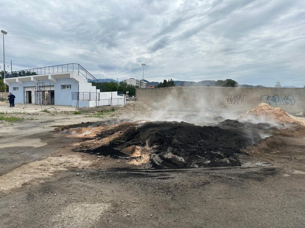 Campo di Catona a fuoco