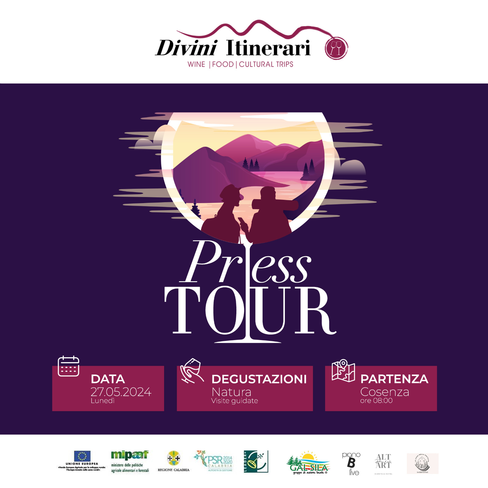 Locandina Press tour Divini Itinerari