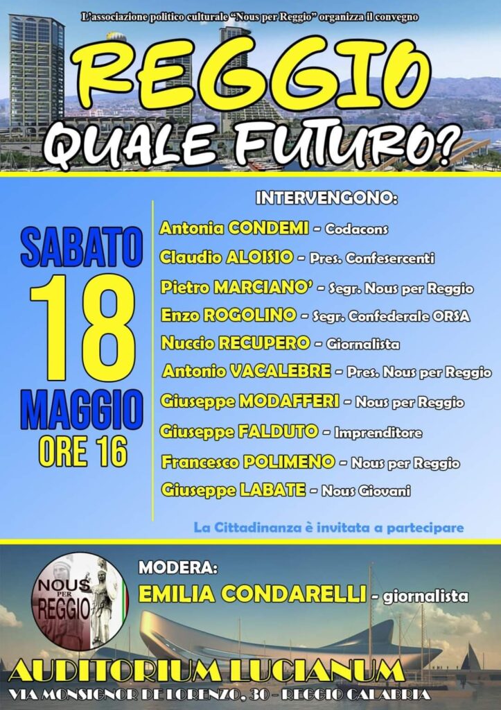 Locandina evento Reggio quale futuro