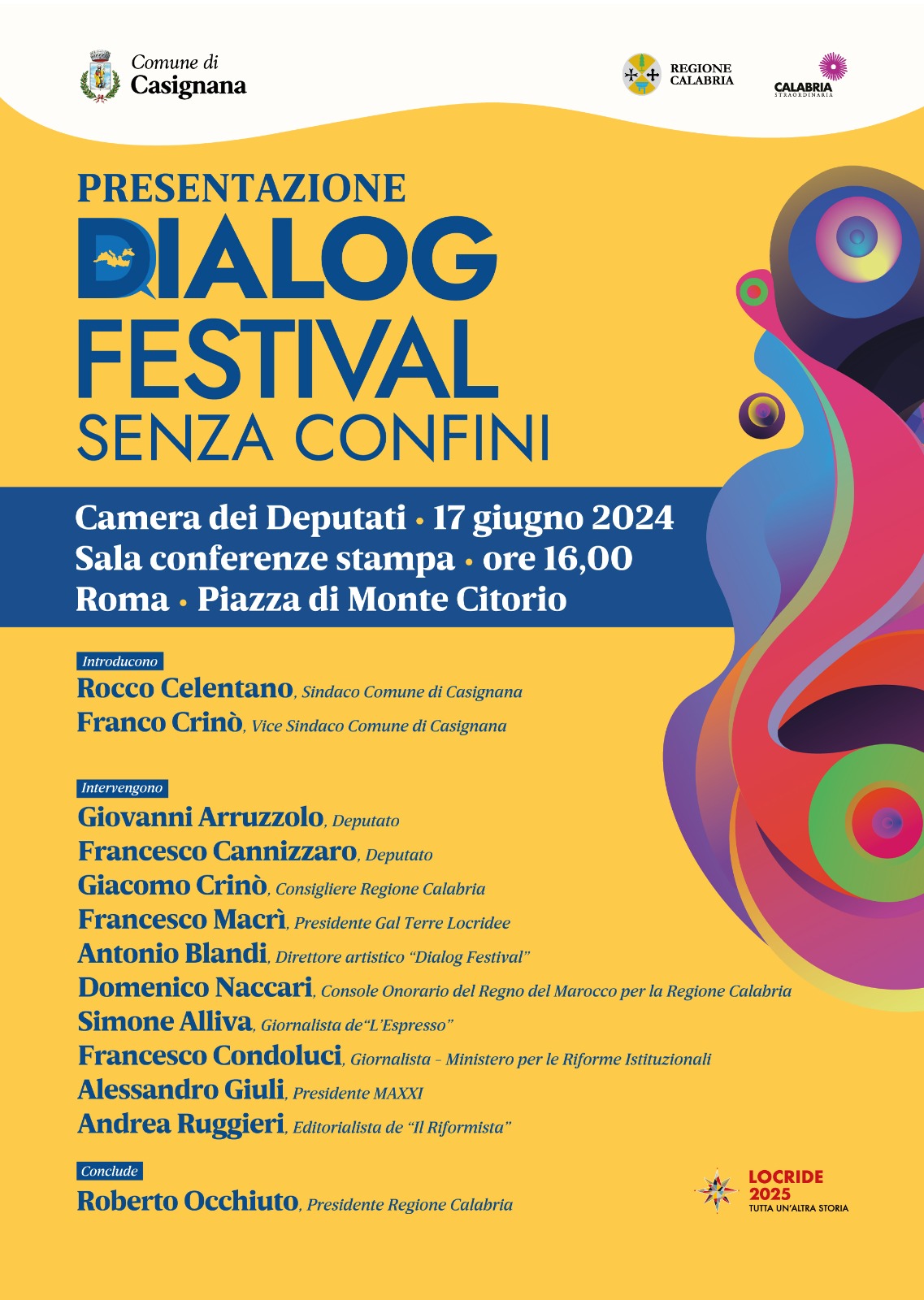 Dialog festival presentazione a Roma con Occhiuto