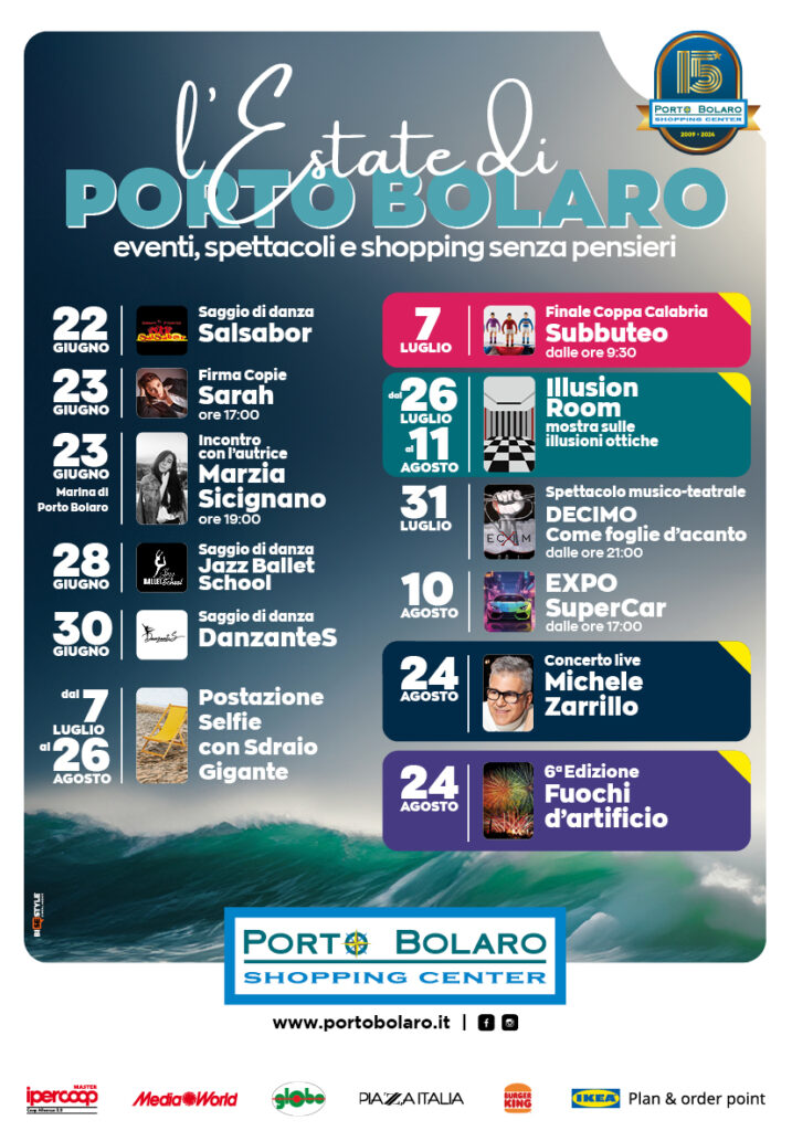 PORTO BOLARO programma estate 2024