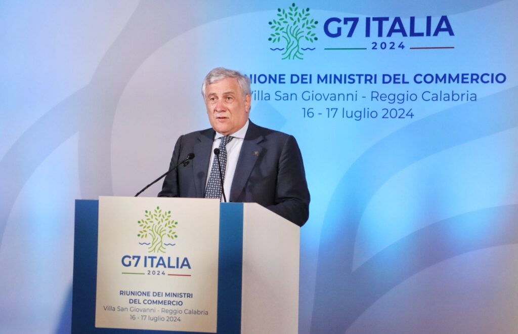 antonio tajani g7 reggio calabria