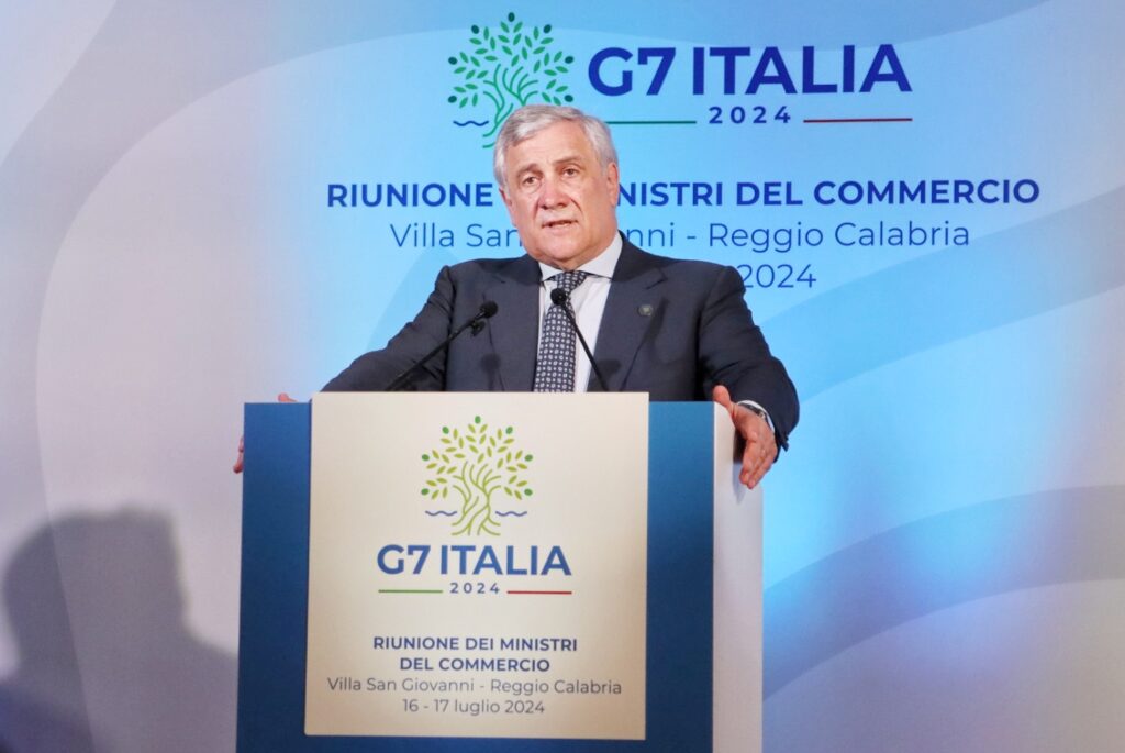 antonio tajani g7 reggio calabria