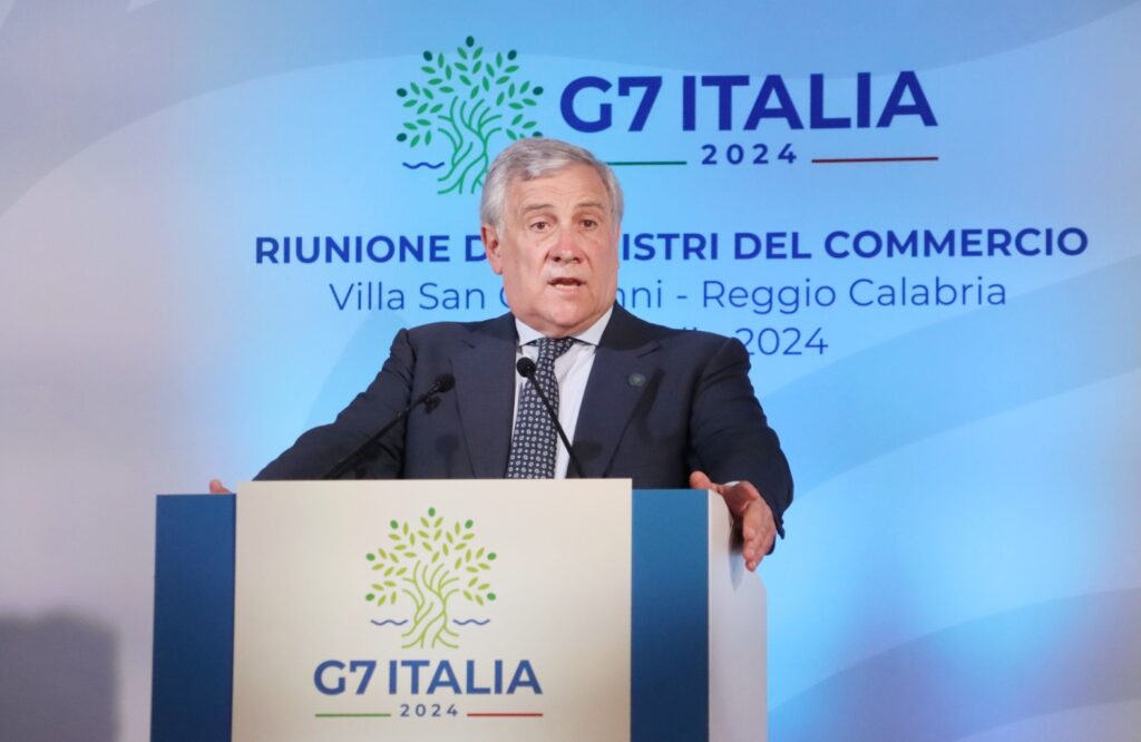 antonio tajani g7 reggio calabria