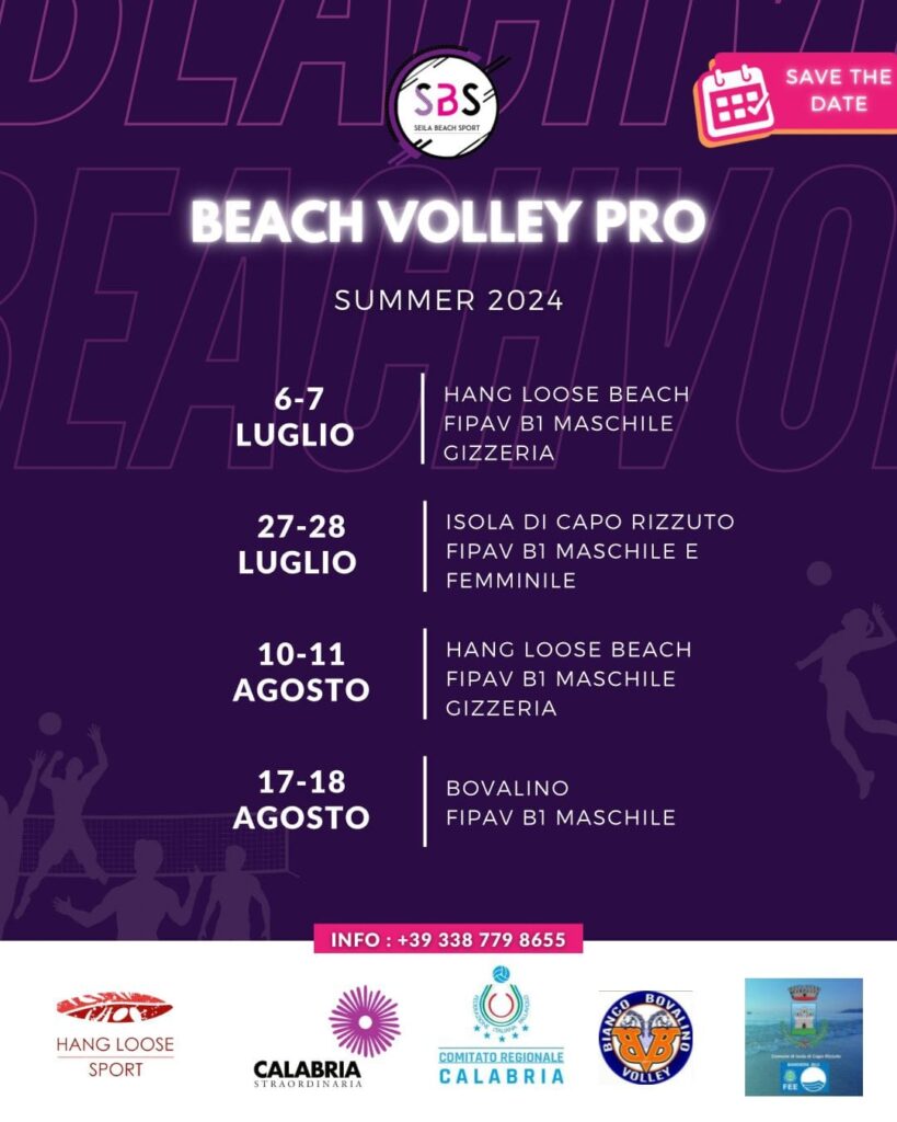 beach volley tour calabria 2024