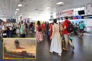 incidente elicottero vigili del fuoco disagi aeroporto reggio calabria