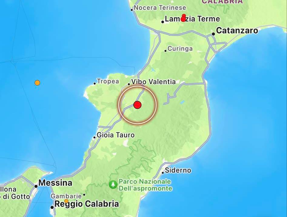 terremoto vibo valentia