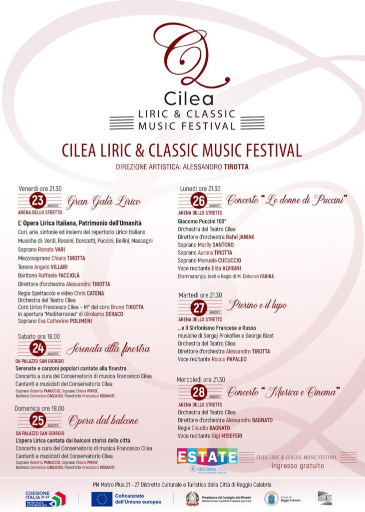 Manifesto Cilea Liric Classic Music Festival