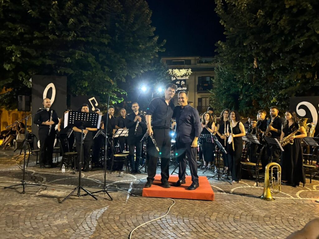 concerto, il Maestro Calderone con il clarinettista Sam Huston