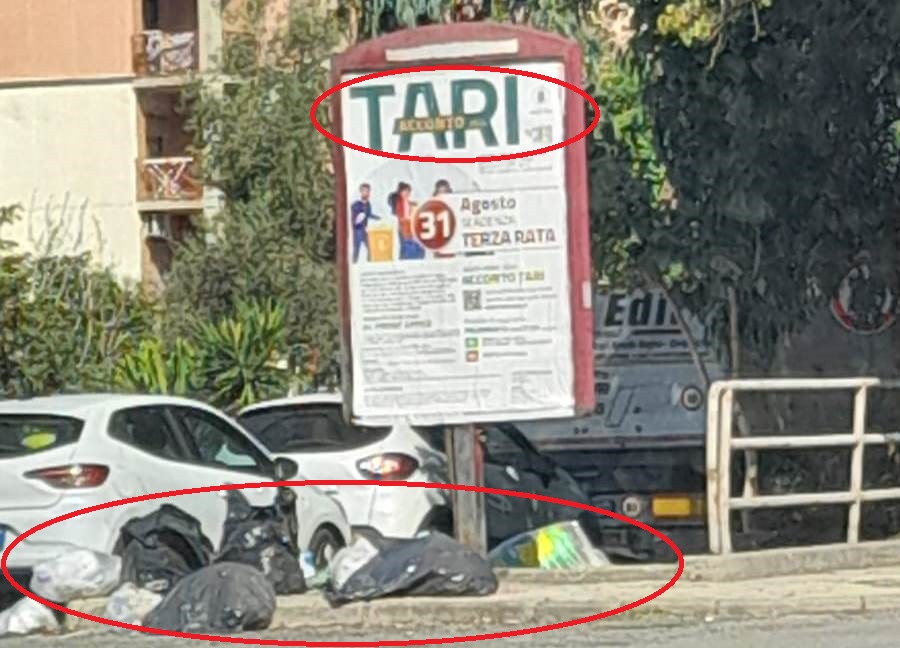 Cartellone pagamento Tari e immondizia