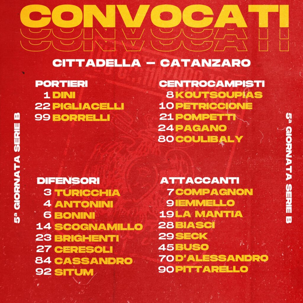 Convocati Catanzaro