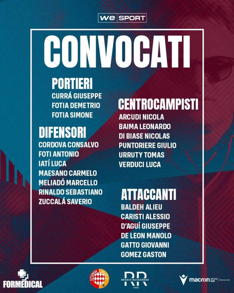 Convocati ReggioRavagnese