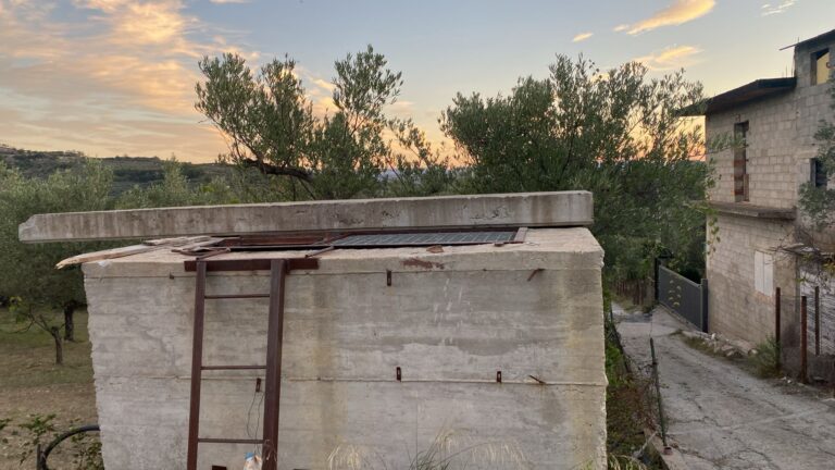 Danni alla vasca di Cerasara in località Camporaso nel comune di Roccabernarda