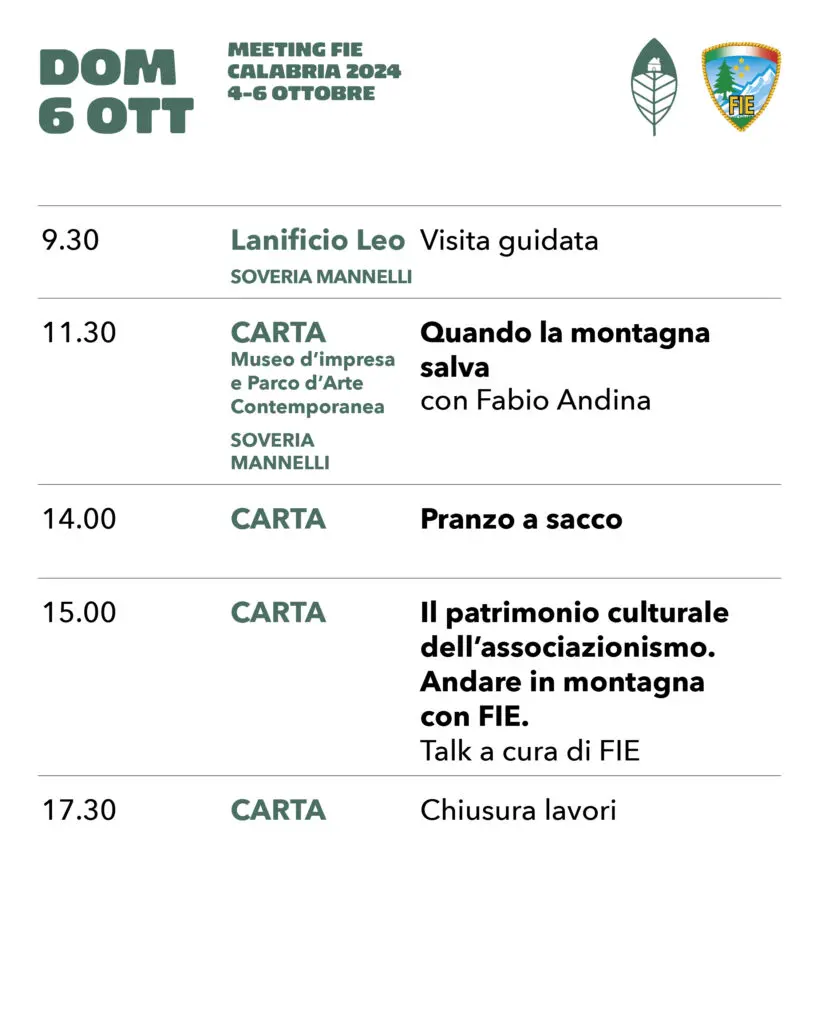 Meeting FIE Calabria 2024 programma