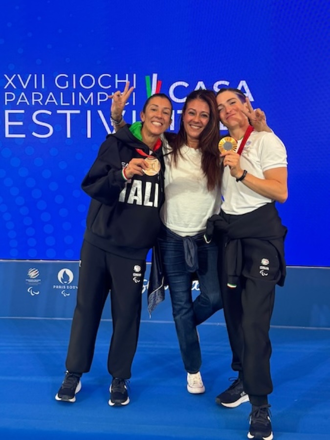 Giusy Versace posa assieme a Monica Contrafatto e Martina Caironi