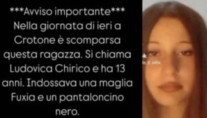 Ludovica Chirico 13enne scomparsa a Crotone