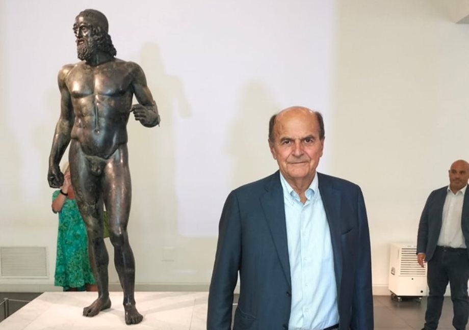 Pier Luigi Bersani al Museo per i Bronzi