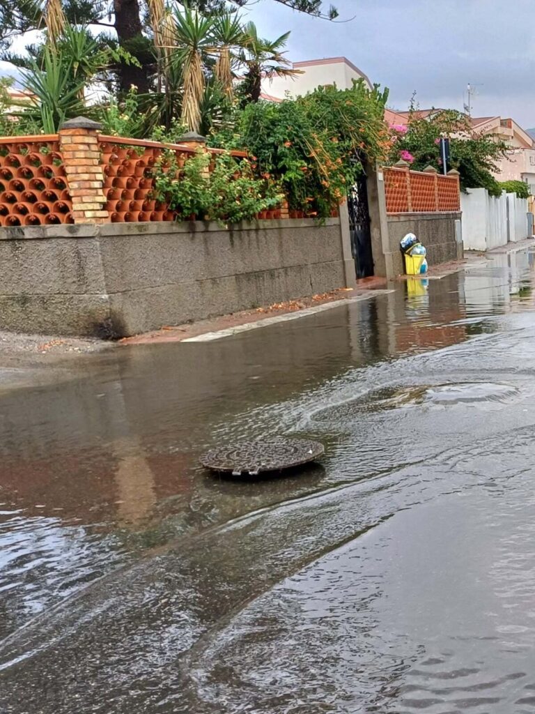 gallico marina allagata dopo la pioggia