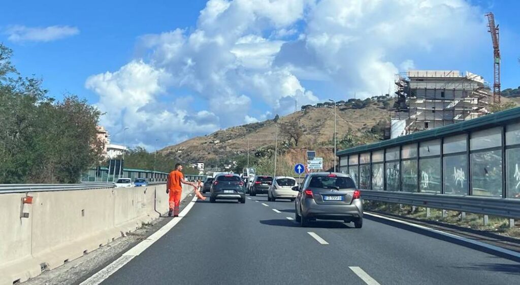 lavori in tangenziale traffico