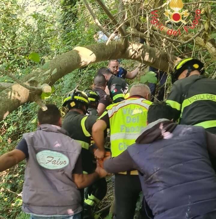 recupero anziano vigili del fuoco