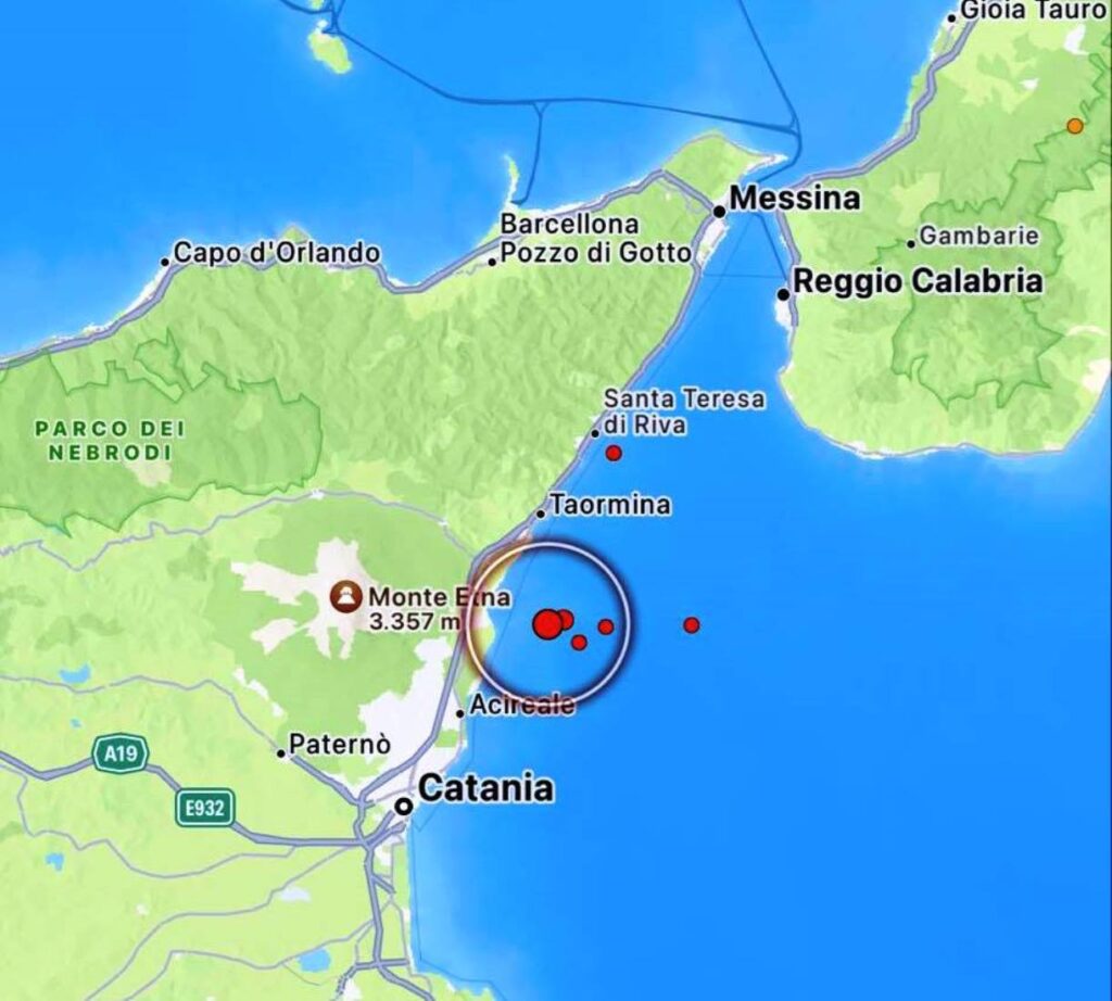 terremoto costa catania