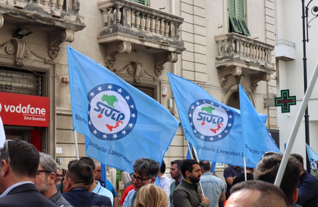 Manifestazione sindacati polizia