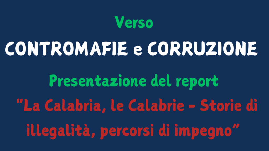 Verso CONTROMAFIE e CORRUZIONE