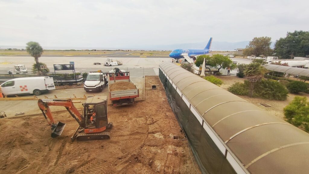 lavori realizzazione area imbarchi aeroporto di reggio calabria