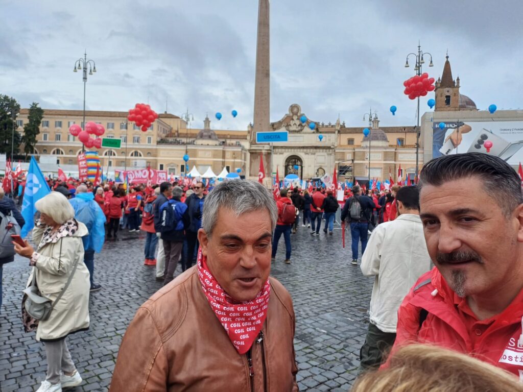 manifestazione sindacati Roma