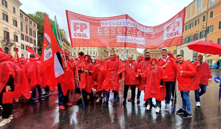 manifestazione sindacati Roma