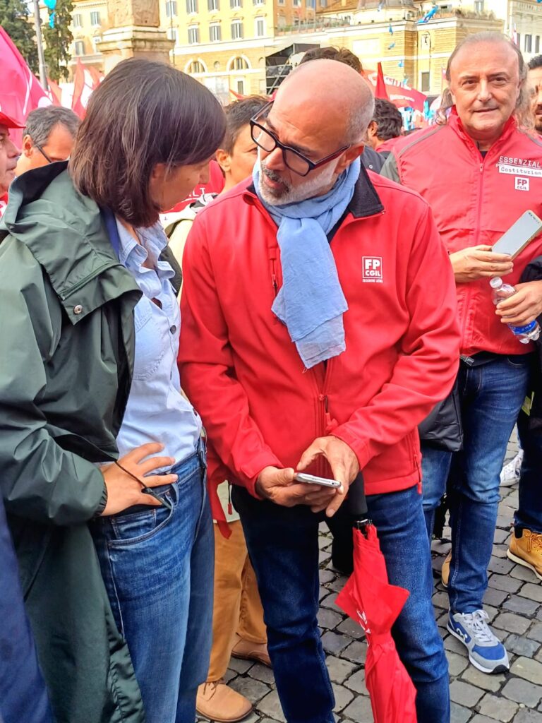 manifestazione sindacati Roma