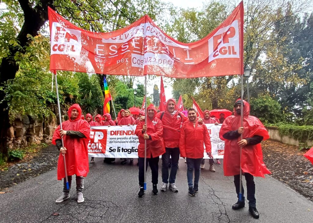 manifestazione sindacati Roma