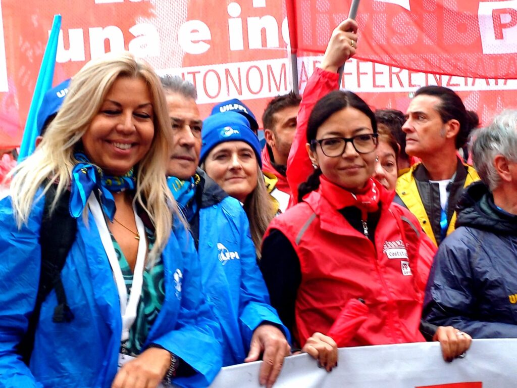 manifestazione sindacati Roma