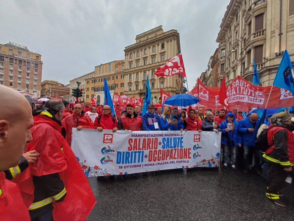 manifestazione sindacati Roma