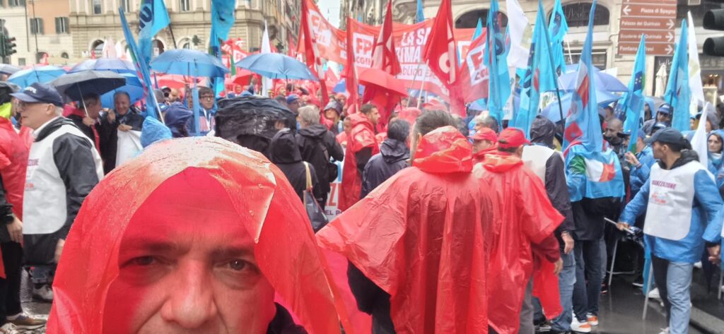 manifestazione sindacati Roma