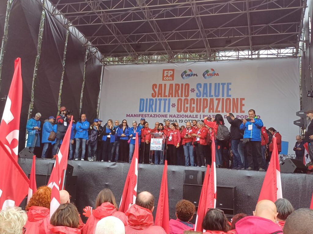 manifestazione sindacati Roma