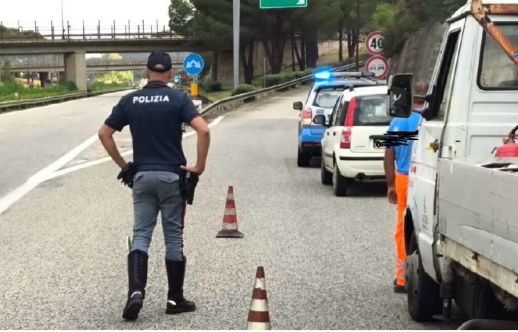 polizia stradale messina svincolo traffico lavori