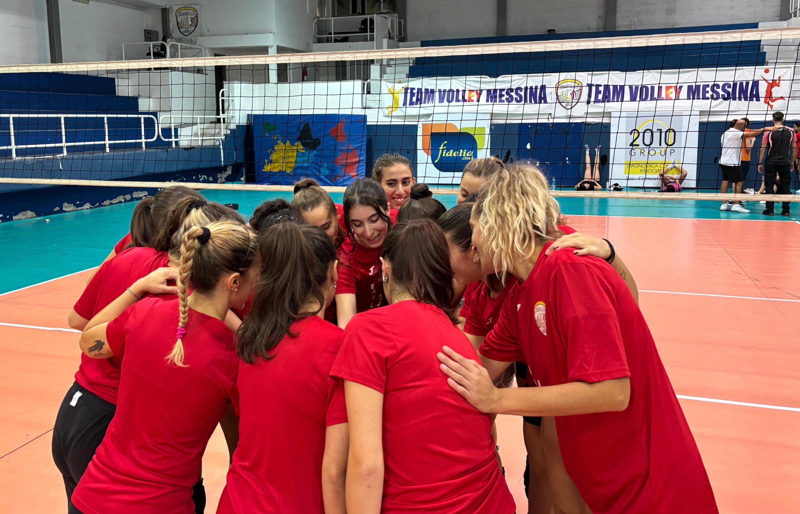 team volley messina serie d femminile in allenamento