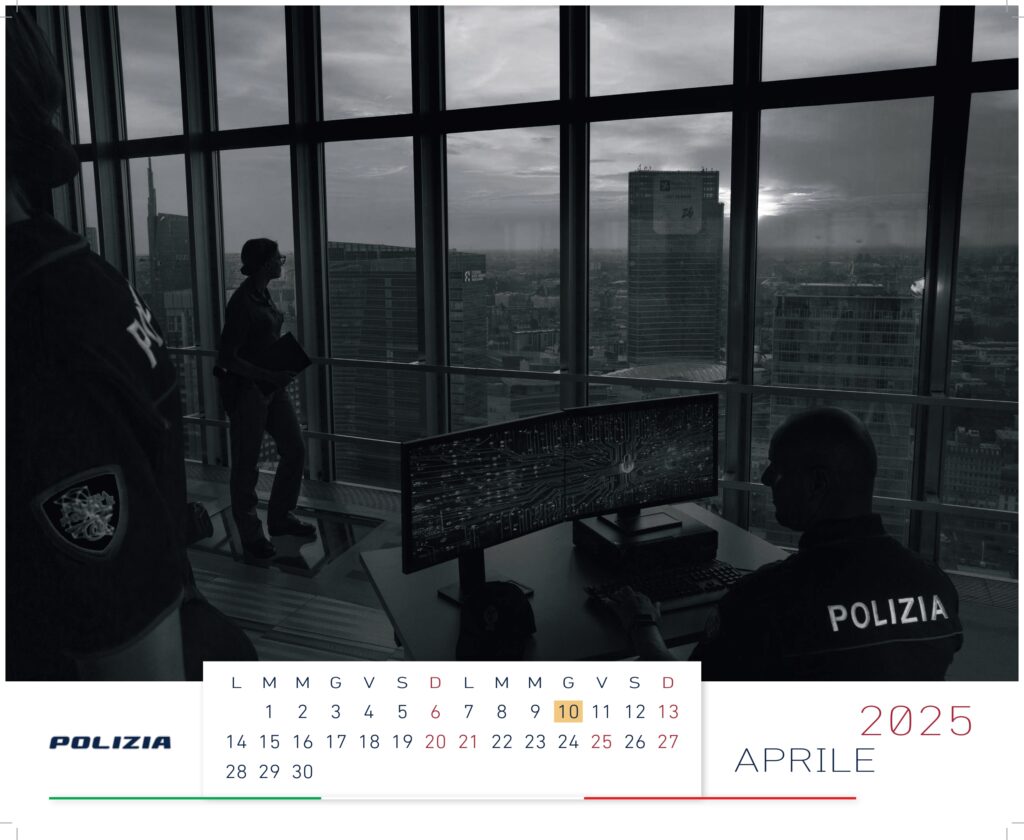 Calendario Polizia di Stato Parete 2025