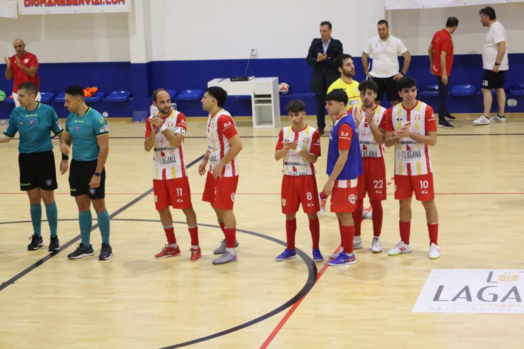 Giocatori MESSINA FUTSAL a fine partita