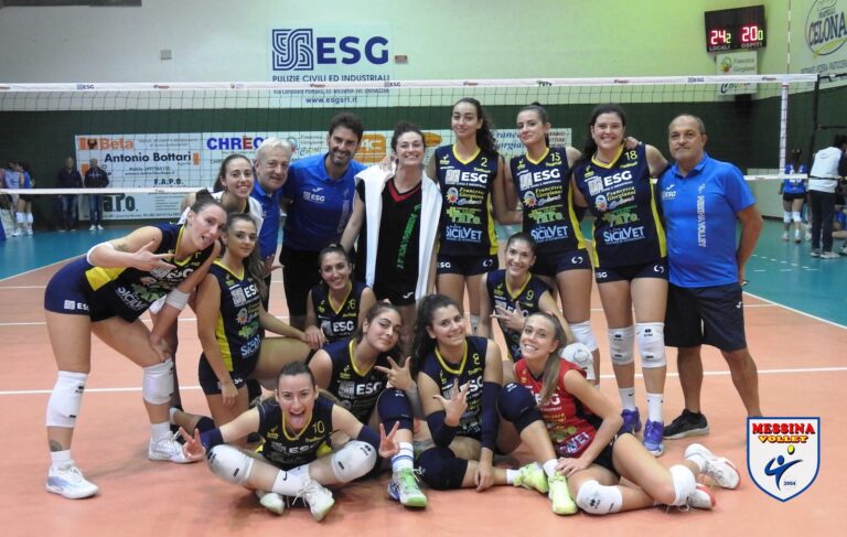 Il Messina Volley a fine gara