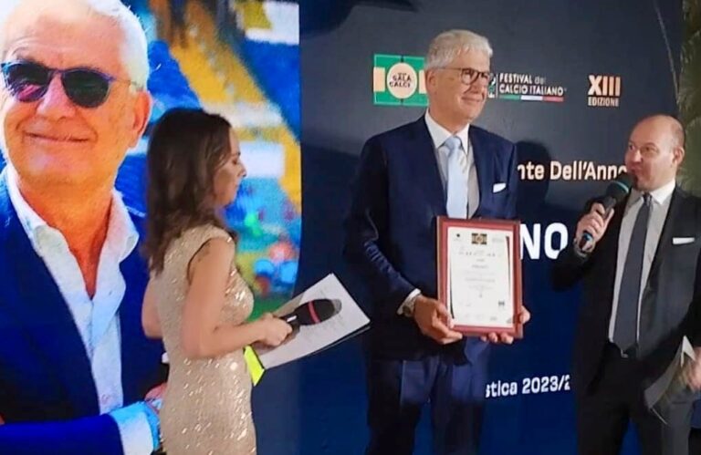 Floriano Noto Catanzaro miglior Presidente Serie B Gran Galà del Calcio