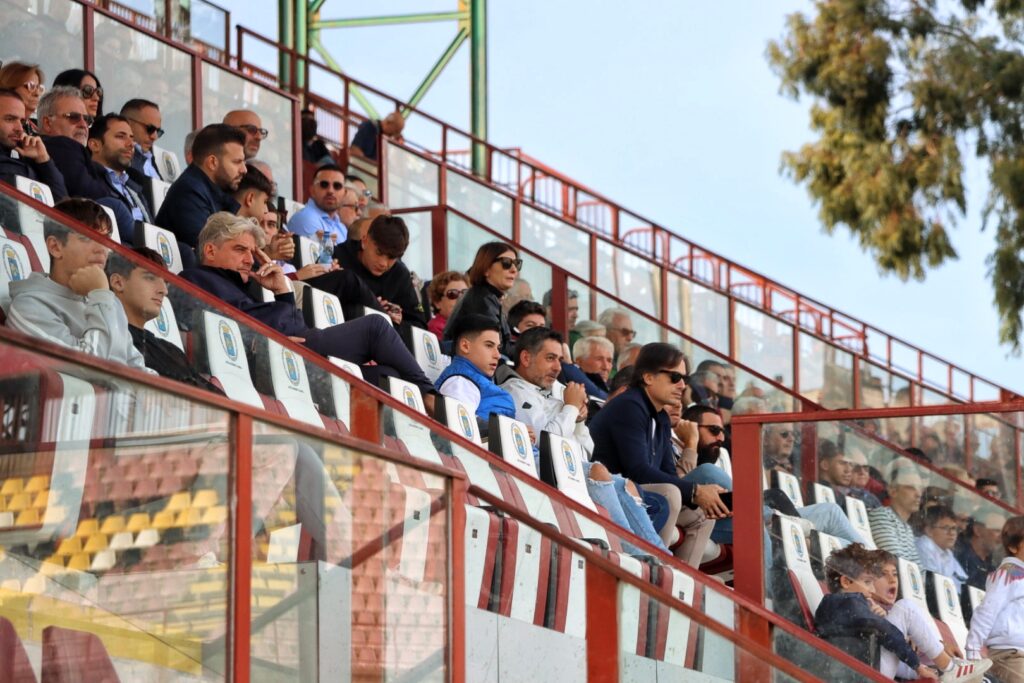 Reggina-Sambiase Bonanno Brunetti Falcomatà in tribuna coperta al Granillo